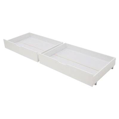 Lot de 2 tiroirs de rangement blancs pour lit - 6215 - 3701227216898