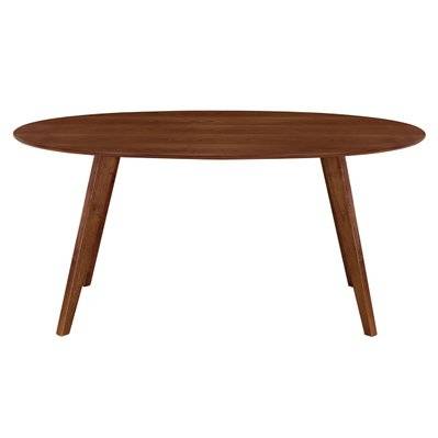 Table à manger vintage ovale noyer L160 cm MARIK - - 41453 - 3662275073478