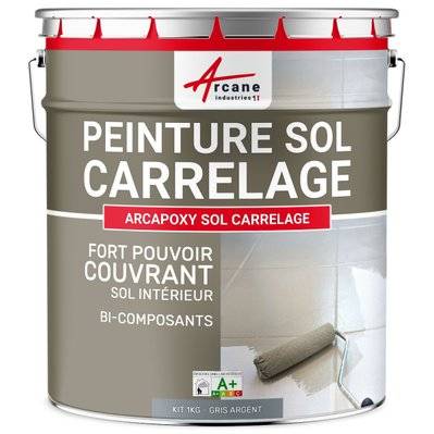 Peinture Sol Carrelage - Résine Carrelage - ARCAPOXY-1 kg (jusqu'à 5 m² en 2 couches) Gris Argent - RAL 7001 - 260_25771 - 3700043418509