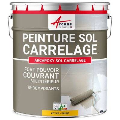 Peinture Sol Carrelage - Résine Carrelage  - ARCAPOXY SOL CARRELAGE 1 kg (jusqu'à 5 m² en 2 couches) - RAL 1023 - Jaune - 260_25766 - 3700043418448