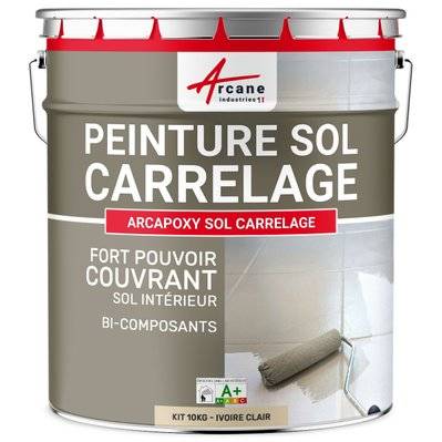 Peinture Sol Carrelage - Résine Carrelage  - ARCAPOXY SOL CARRELAGE 10 kg (jusqu'à 50 m² en 2 couches) - Ivoire Clair - RAL 1015 - 260_25793 - 3700043418837