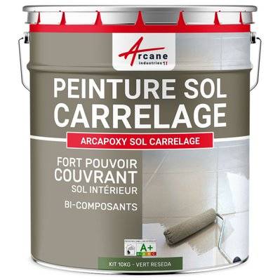Peinture Sol Carrelage - Résine Carrelage  - ARCAPOXY SOL CARRELAGE 10 kg (jusqu'à 50 m² en 2 couches) - Vert Reseda - RAL 6011 - 260_26057 - 3700043419810