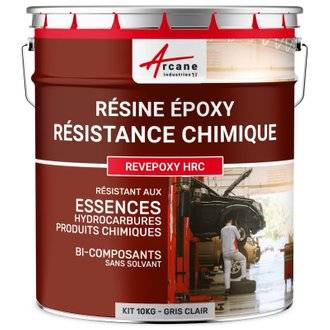 Resine Epoxy Haute Resistance Chimique - REVEPOXY HRC Kit de 10 kg - Gris clair
