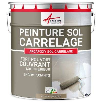 Peinture Sol Carrelage - Résine Carrelage  - ARCAPOXY SOL CARRELAGE 10 kg (jusqu'à 50 m² en 2 couches) - Beige Gris - RAL 1019 - 260_25796 - 3700043418714