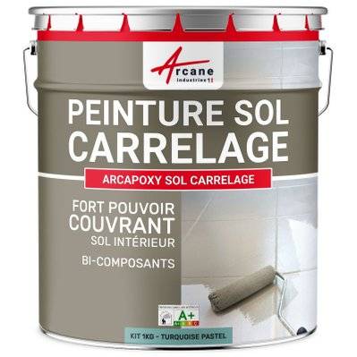 Peinture Sol Carrelage - Résine Carrelage - ARCAPOXY-1 kg (jusqu'à 5 m² en 2 couches) Turquoise Pastel - RAL 6034 - 260_25792 - 3700043418493