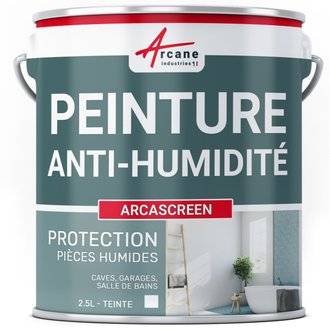 Peinture anti humidité mur humide salle de bain - ARCASCREEN 2.5 L (jusqu'à  10 m²) -
