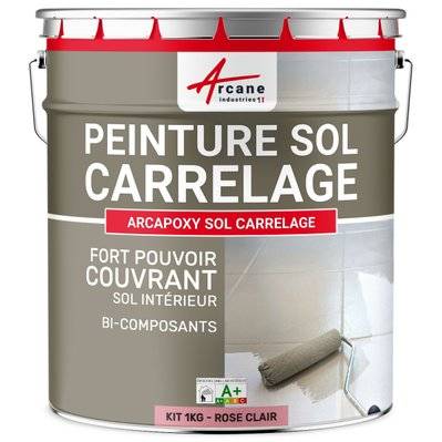 Peinture Sol Carrelage - Résine Carrelage  - ARCAPOXY SOL CARRELAGE 1 kg (jusqu'à 5 m² en 2 couches) - Rose Clair - RAL 3015 - 260_26046 - 3700043419742