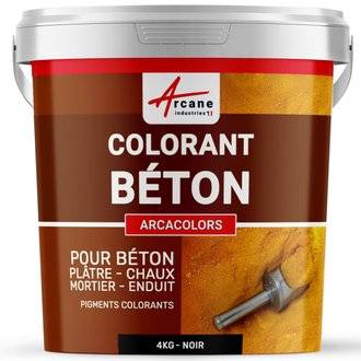 Pigments Colorants Premium pour enduit, béton, mortier, chaux, platre - ARCACOLORS 4 kg - Noir