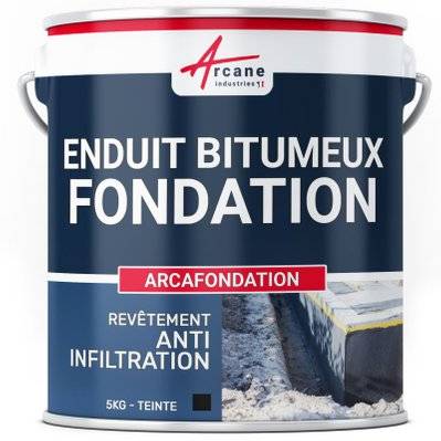 Enduit bitumineux pour Fondations Murs enterrés - ARCAFONDATION.-5 kg Noir - 18_23511 - 3700043450202