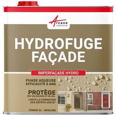Hydrofuge  Imperméabilisant  Façade, mur, crépi, enduit - IMPERFACADE HYDRO-5 L (jusqu'à 25 m²) - 275_25967 - 3700043417199