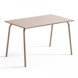 Table rectangulaire 120x70cm en acier thermolaqué, style industriel, Palavas - Multicolore
