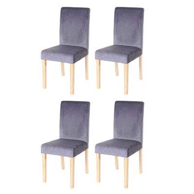Lot de 4 chaises de salle à manger / cuisine en tissu velours gris CDS04510 - CDS04510 - 3000376889312