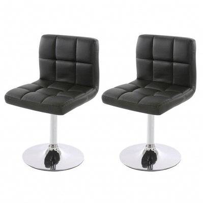 Lot de 2 chaises fauteuils de salle à manger en synthétique noir CDS04068 - cds04068 - 3000081845535