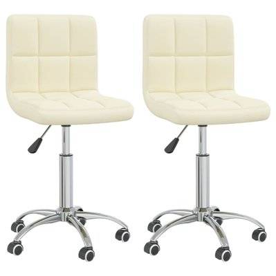Lot de 2 chaises de salle à manger cuisine design moderne tissu crème CDS020431 - CDS020431 - 3001088999788