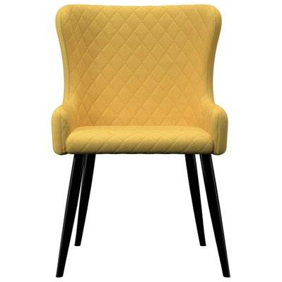 Lot de 2 chaises de salle à manger cuisine design rétro tissu jaune CDS020645 - CDS020645 - 3001111299786