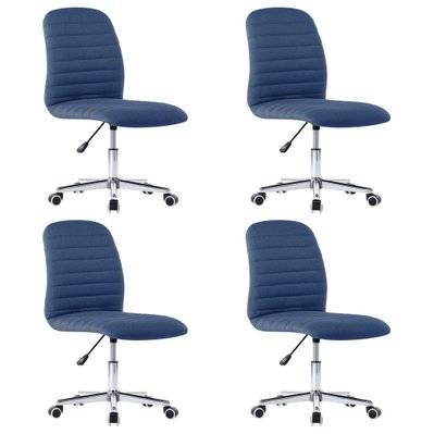 Lot de 4 chaises de salle à manger cuisine design moderne tissu bleu CDS021286 - CDS021286 - 3001177499786