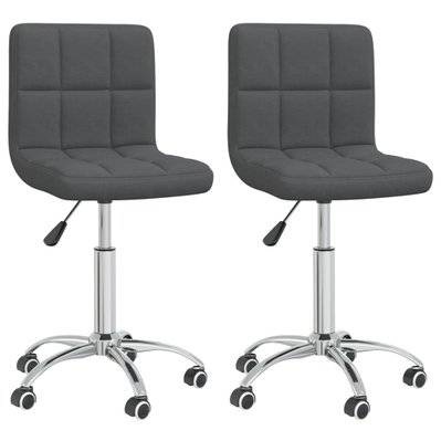 Lot de 2 chaises de salle à manger cuisine design moderne tissu gris foncé CDS020525 - CDS020525 - 3001098799781
