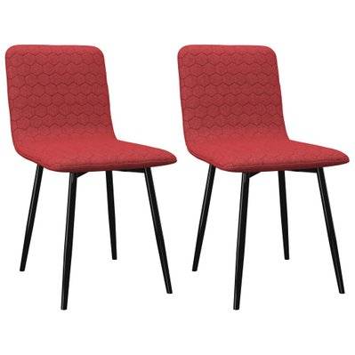 Lot de 2 chaises de salle à manger cuisine design moderne tissu bordeaux CDS020294 - CDS020294 - 3001074699784