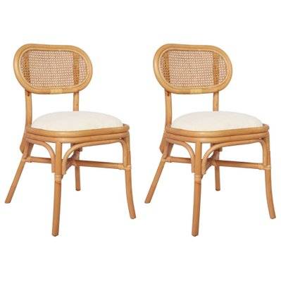 Lot de 2 chaises de salle à manger cuisine design classique lin CDS020667 - CDS020667 - 3001113499788