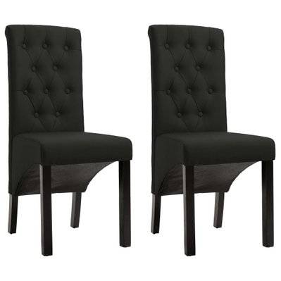 Lot de 2 chaises de salle à manger cuisine design intemporel tissu noir CDS020858 - CDS020858 - 3001134399784
