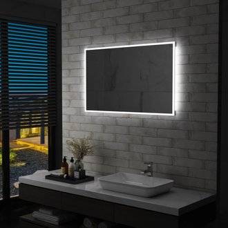 Miroir mural à LED pour salle de bains 100 x 60 cm DEC022609