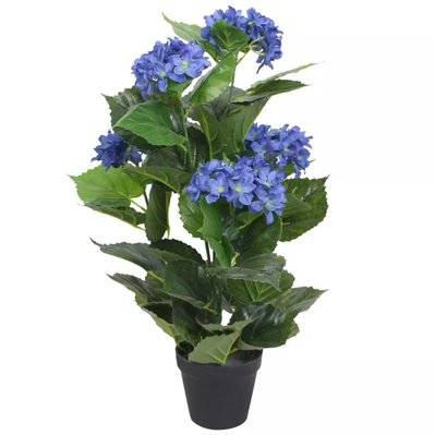 Plante hortensia artificielle avec pot 60 cm bleu DEC021920 - DEC021920 - 3001350869603
