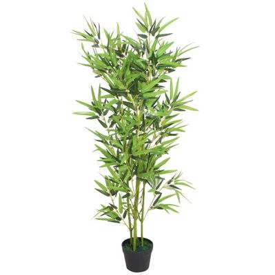 Plante artificielle avec pot bambou 120 cm vert DEC021937 - DEC021937 - 3001348269606