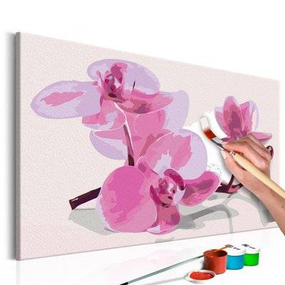 Tableau à peindre soi-même peinture par numéros motif Fleurs d'orchidée 60x40 cm TPN110073 - TPN110073 - 3001505469603