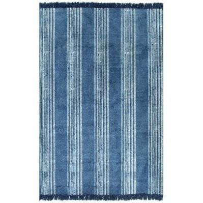 Tapis Kilim Coton 160 x 230 cm avec motif Bleu DEC023975 - DEC023975 - 3001136969602