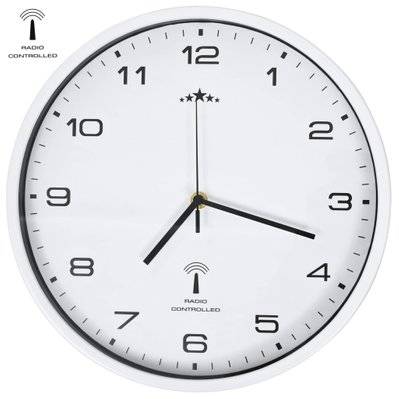 Horloge murale radioguidée avec mouvement à quartz 31 cm Blanc DEC022249 - DEC022249 - 3001311469606