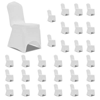 Housses élastiques de chaise Blanc 30 pièces DEC022532 - DEC022532 - 3001282569602