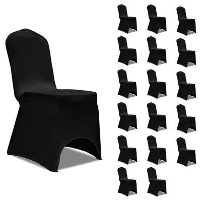 Housses élastiques de chaise Noir 18 pièces DEC022533 - DEC022533 - 3001282469605
