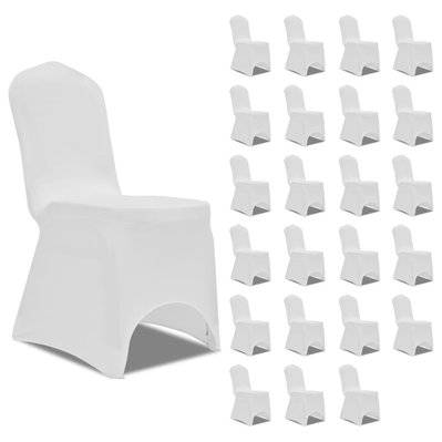 Housses élastiques de chaise Blanc 24 pièces DEC022531 - DEC022531 - 3001282669609