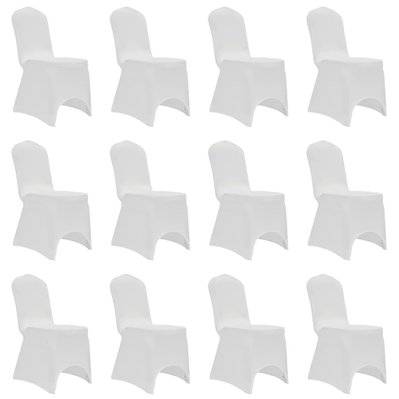 Housses élastiques de chaise Blanc 12 pièces DEC022523 - DEC022523 - 3001283469604