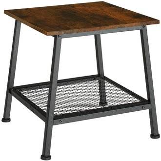 Tectake  Table d’appoint BEDFORD  45,5x45x47cm - bois foncé industriel