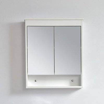 Armoire de toilette bloc-miroir 60 cm TYPO finition mélaminé blanc 54 cm - TYP-600-MIR-WHI - 3760282666253