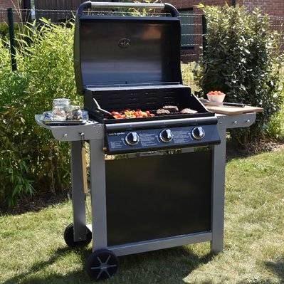 Cook'in Garden - Barbecue au gaz FIESTA 3 - 3 brûleurs avec thermomètre 10,5kW - 2098 - 3701227201801