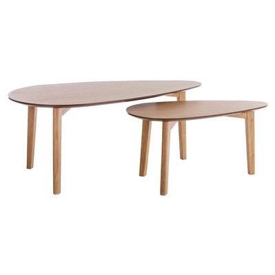 Tables basses gigognes scandinaves bois clair chêne (lot de 2) ARTIK - - 41417 - 3662275073256