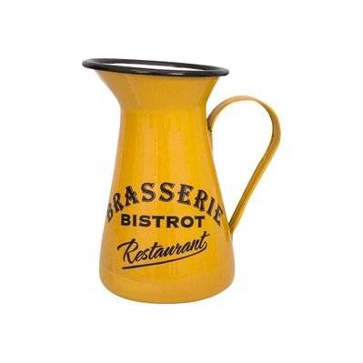 Broc en métal coloré Brasserie-Bistrot jaune - 28026 - 3700866326616