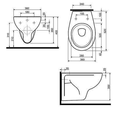 Villeroy & Boch Pack WC Bâti-support Viconnect + WC Kolo Rekord + Abattant + Plaque blanche (ViConnectKolo-2) - 0750122366002 - 0750122366002