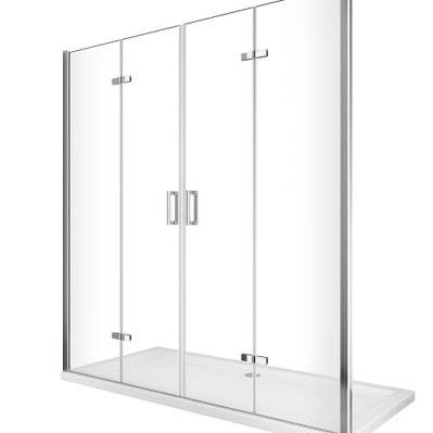 Porte de douche pliante avec ouverture à quatre porte H 190 - 158-161,5 cm - LIBRO4160 - 8052101587890
