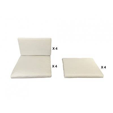 Housses de coussins blanc pour MIAMI et SUNSET 8 places 48 x 51 x 4 cm - 226670 - 3760313246720