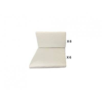 Housses de coussins blanc pour MIAMI et SUNSET 6 places 48 x 51 x 4 cm - 226671 - 3760313246737