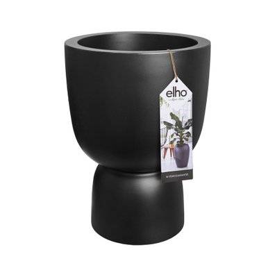 Pot de fleurs rond en plastique extérieur/intérieur Ø 41 cm Elho Pure Coupe noir - 36302 - 8711904492700