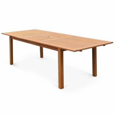 Table de jardin en bois 180-240cm - Almeria - Grande table rectangulaire avec rallonge eucalyptus . Intérieur / Extérieur - 3760247261486 - 3760247261486
