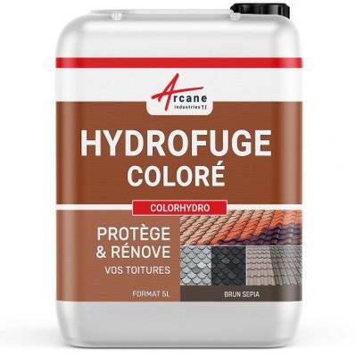 Hydrofuge Coloré Tuile et Toiture - COLORHYDRO-5 L (jusqu'à 20 m²) Brun Sepia - RAL 8014 - 240_25143 - 3700043417618
