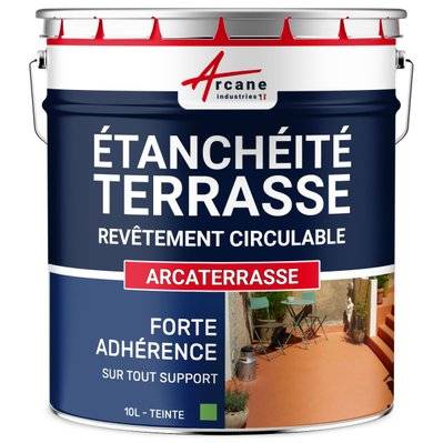Peinture, résine étanchéité Terrasse et Balcon : ARCATERRASSE-10 L Vert Provence - 21_23467 - 3700043464087