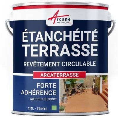 Peinture, résine étanchéité Terrasse et Balcon : ARCATERRASSE-2.5 L Vert Provence - 21_23468 - 3700043464070