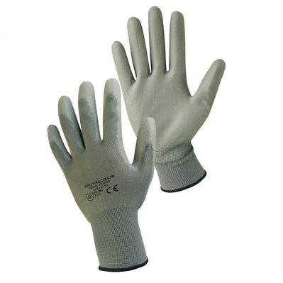 Gants protection pro précision polyester enduit polyuréthane - T8 - M - EGK1243 - 3662348032388