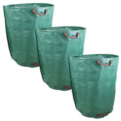 Lot de 3 sacs de déchets 300L en PP 150g/m² autoportants - EGK976 - 3662348028039